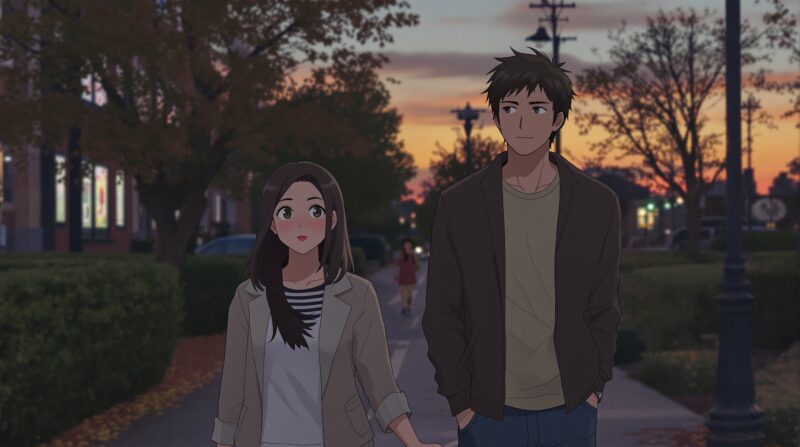 恋愛で優先されず、置いていかれるように感じる女性のイラスト
