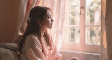 甘えられない女性が恋愛に悩みながらも希望を見つけようとしているイメージ