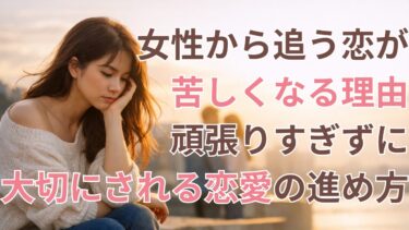 女性から追う恋が苦しくなる理由｜頑張りすぎずに大切にされる恋愛の進め方