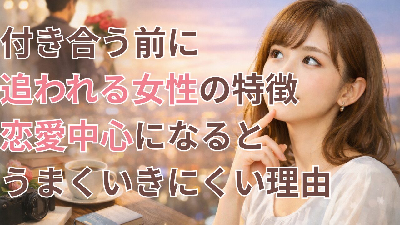付き合う前に追われる女性の特徴を解説するイメージ