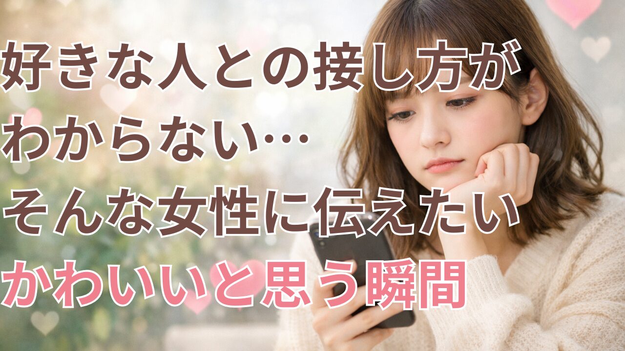 好きな人との接し方がわからず悩む女性のイメージ