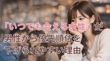 いつでも会える女性が男性から優先順位を下げられる恋愛のイメージ