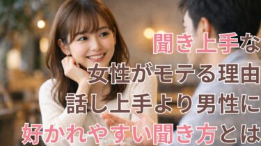 聞き上手な女性がモテる理由をイメージした会話シーン